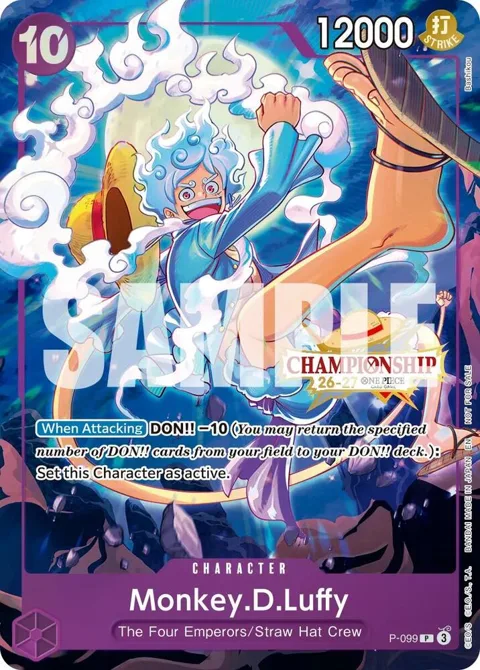 Monkey.D.Luffy CS 26-27 Event Pack Finalist Ver. P-099 One Piece card from One Piece Promotion Cards