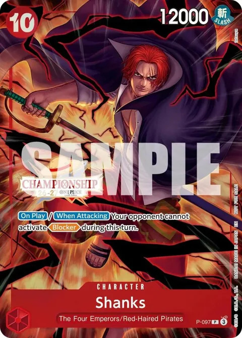 Shanks CS 26-27 Event Pack Finalist Ver. P-097 One Piece card from One Piece Promotion Cards