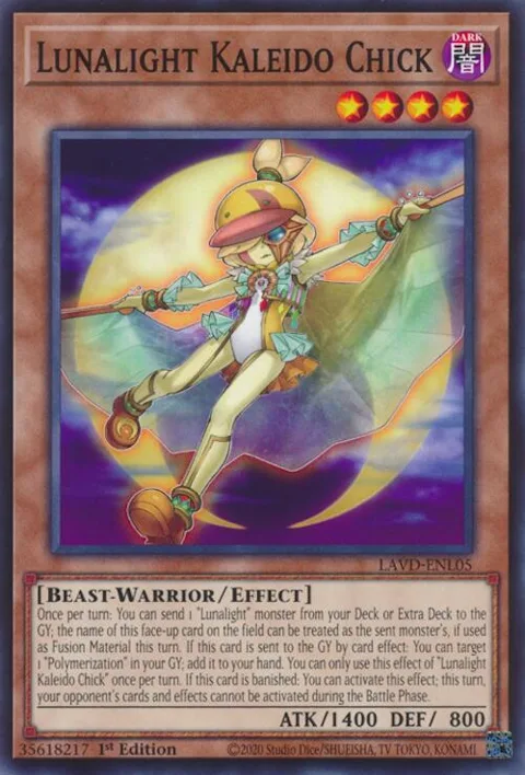 Lunalight Kaleido Chick LAVD-ENL05 Yu-Gi-Oh card from Legendary Arc-V Decks