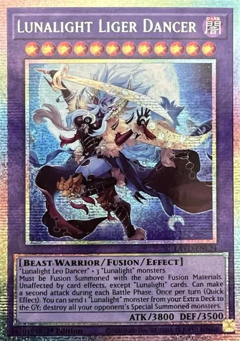 Lunalight Liger Dancer Starlight Rare LAVD-ENL34 Yu-Gi-Oh card from Legendary Arc-V Decks