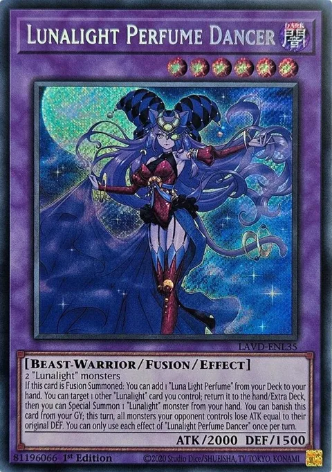 Lunalight Perfume Dancer Secret Rare LAVD-ENL35 Yu-Gi-Oh card from Legendary Arc-V Decks