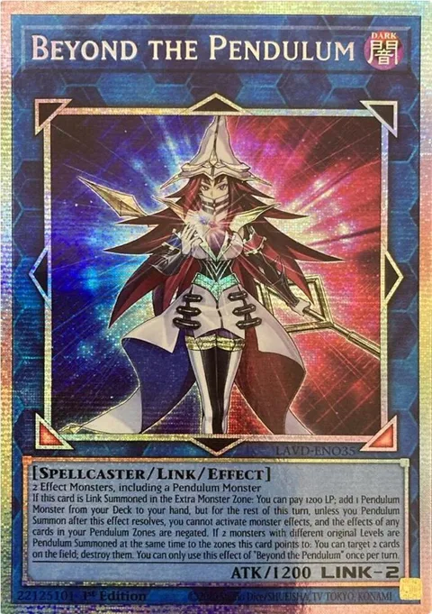 Beyond the Pendulum Starlight Rare LAVD-ENO35 Yu-Gi-Oh card from Legendary Arc-V Decks