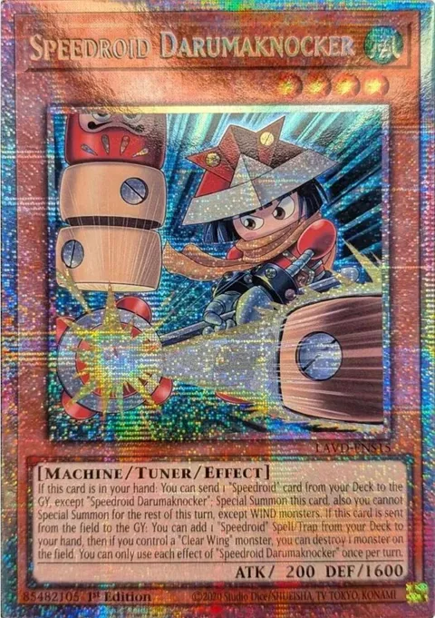 Speedroid Darumaknocker Starlight Rare LAVD-ENS15 Yu-Gi-Oh card from Legendary Arc-V Decks