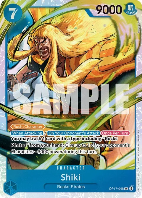 Shiki OP17-048 One Piece card from The World's Strongest Warriors
