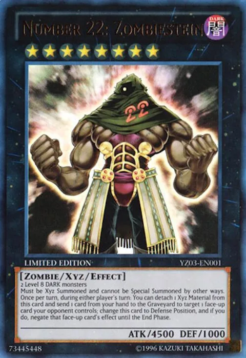 Number 22: Zombiestein YZ03-EN001 Yu-Gi-Oh card from Yu-Gi-Oh! ZEXAL Manga Promotional Cards