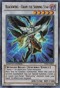 Blackwing - Gram the Shining Star YF04-EN001 Yu-Gi-Oh card from Yu-Gi-Oh! 5D's Manga Promotional Cards