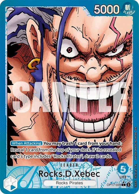 Rocks.D.Xebec Alt Art OP17-039 One Piece card from The World's Strongest Warriors