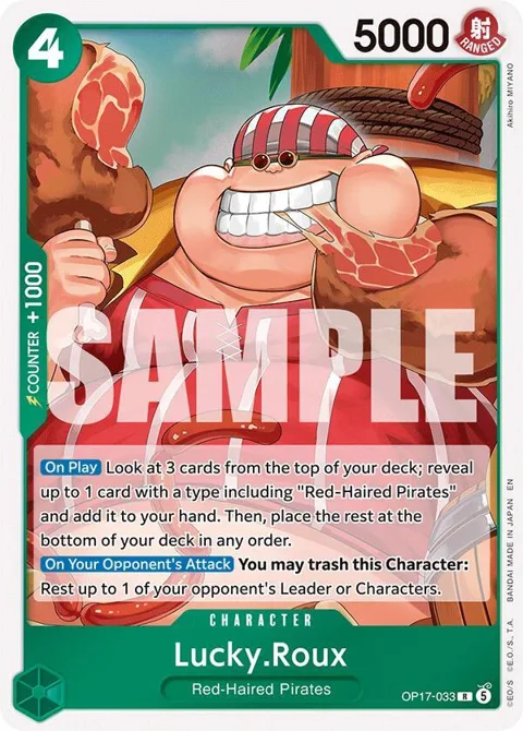 Lucky.Roux OP17-033 One Piece card from The World's Strongest Warriors