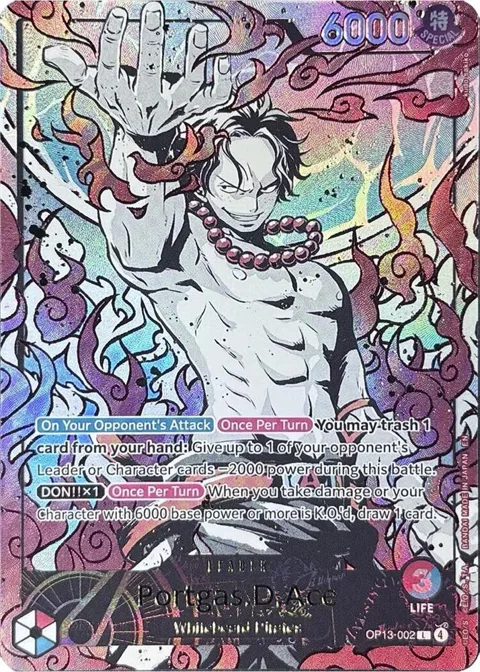 Portgas.D.Ace English Version 3rd Anniversary Set OP13-002 One Piece card from One Piece Promotion Cards