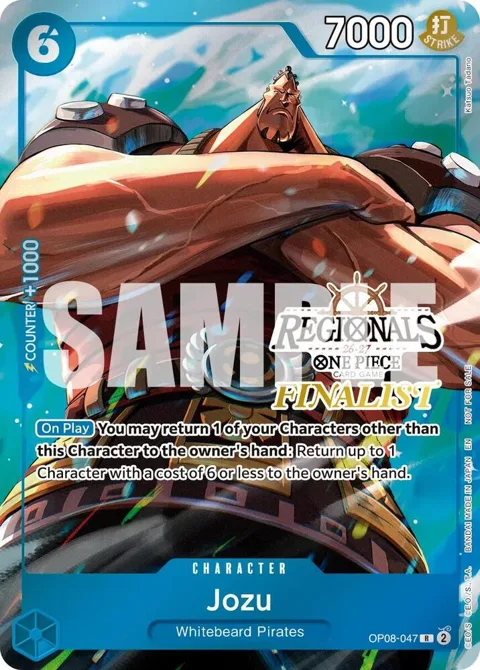 Jozu Regionals Finalist Card Set 26-27 Vol.2 OP08-047 One Piece card from One Piece Promotion Cards