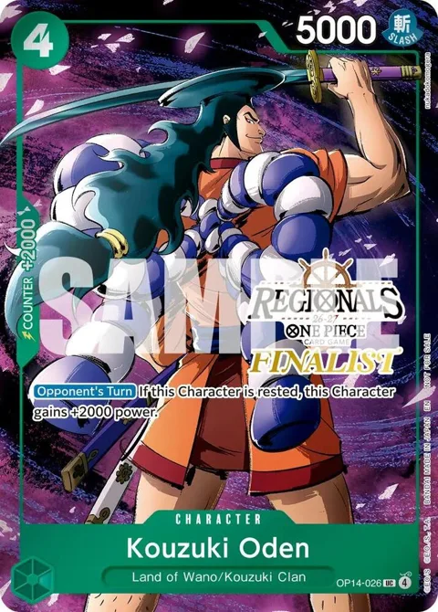 Kouzuki Oden Regionals Finalist Card Set 26-27 Vol.2 OP14-026 One Piece card from One Piece Promotion Cards