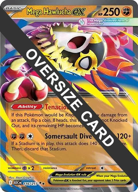 Mega Hawlucha ex #116/217 Holofoil Pokémon card from Jumbo Cards