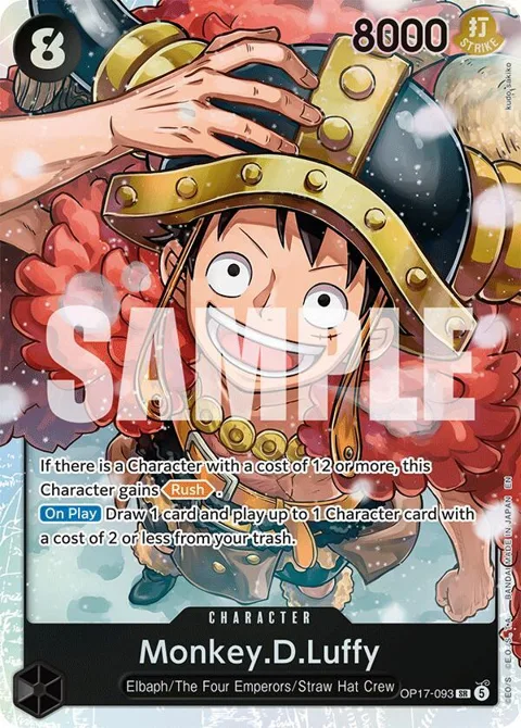 Monkey.D.Luffy OP17-093 One Piece card from The World's Strongest Warriors