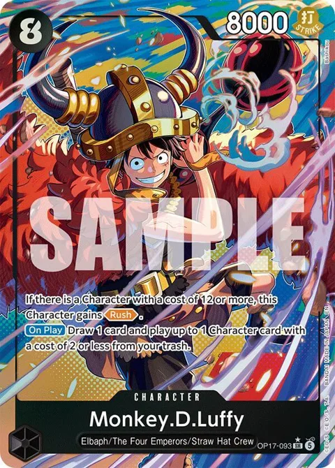 Monkey.D.Luffy Alt Art OP17-093 One Piece card from The World's Strongest Warriors