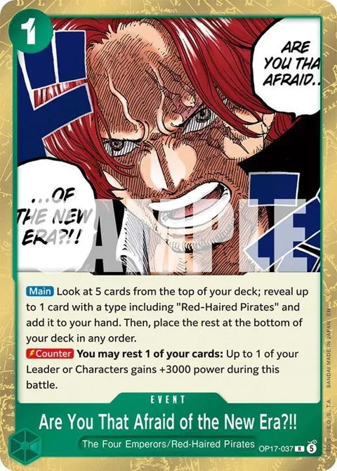 Are You That Afraid of the New Era?! OP17-037 One Piece card from The World's Strongest Warriors