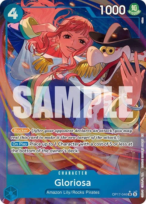 Gloriosa Alt Art OP17-046 One Piece card from The World's Strongest Warriors