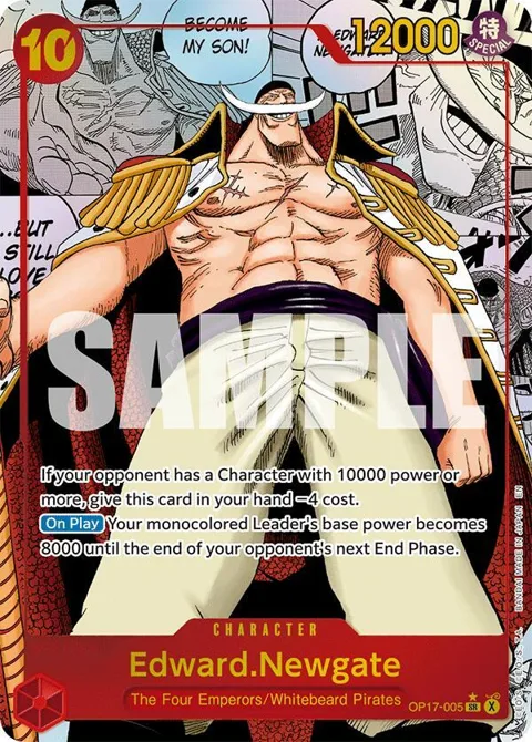 Edward.Newgate Manga OP17-005 One Piece card from The World's Strongest Warriors