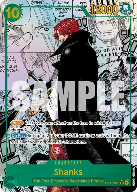 Shanks Manga OP17-022 One Piece card from The World's Strongest Warriors