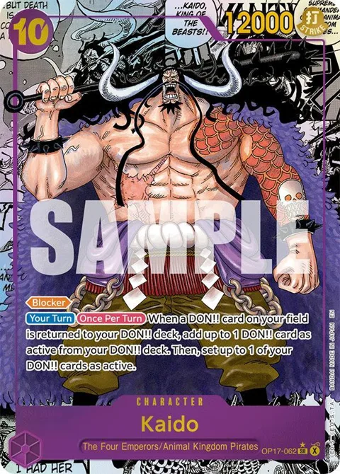 Kaido Manga OP17-062 One Piece card from The World's Strongest Warriors