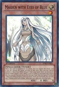 Maiden with Eyes of Blue SDBE-EN006 Yu-Gi-Oh card from Structure Deck: Saga of Blue-Eyes White Dragon