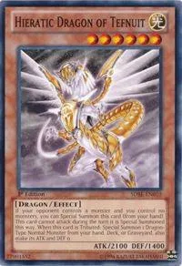 Hieratic Dragon of Tefnuit SDBE-EN010 Yu-Gi-Oh card from Structure Deck: Saga of Blue-Eyes White Dragon