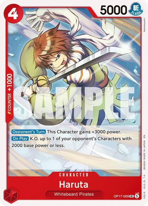Haruta OP17-009 One Piece card from The World's Strongest Warriors