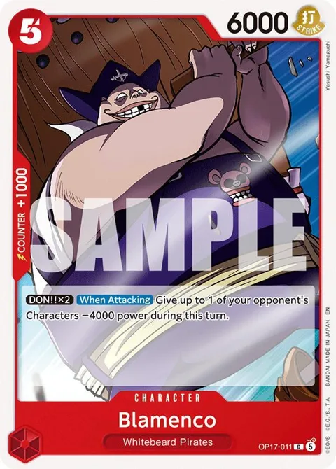 Blamenco OP17-011 One Piece card from The World's Strongest Warriors