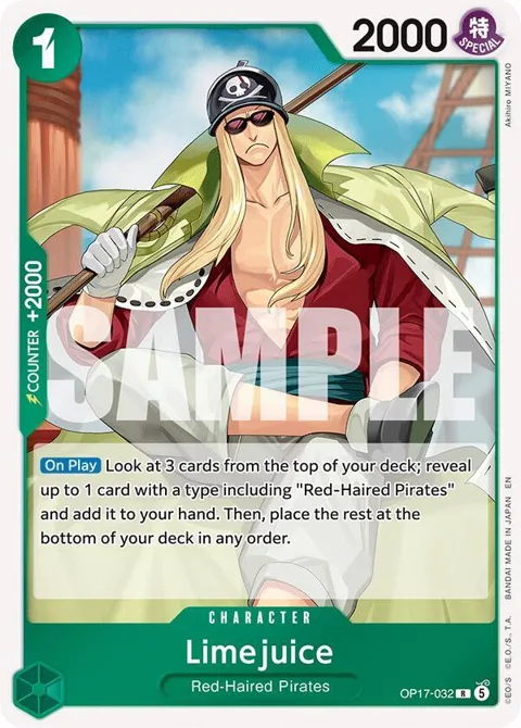 Limejuice OP17-032 One Piece card from The World's Strongest Warriors