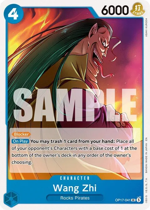 Wang Zhi OP17-041 One Piece card from The World's Strongest Warriors