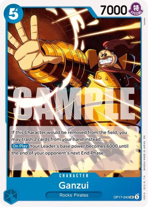 Ganzui OP17-043 One Piece card from The World's Strongest Warriors