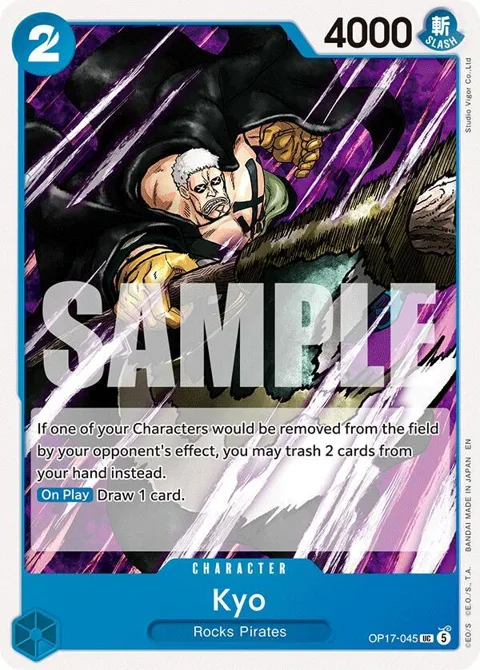 Kyo OP17-045 One Piece card from The World's Strongest Warriors