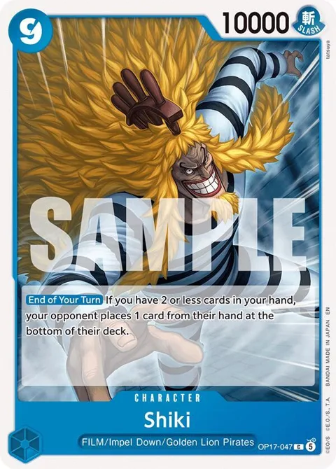 Shiki OP17-047 One Piece card from The World's Strongest Warriors