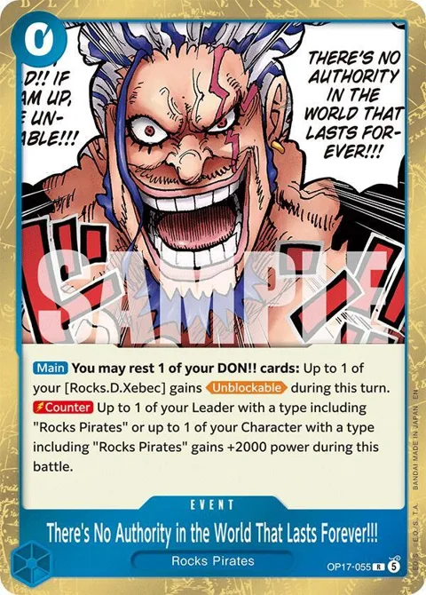There's No Authority in the World That Lasts Forever!!! OP17-055 One Piece card from The World's Strongest Warriors