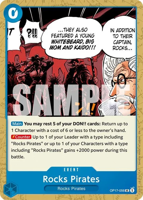 Rocks Pirates OP17-056 One Piece card from The World's Strongest Warriors