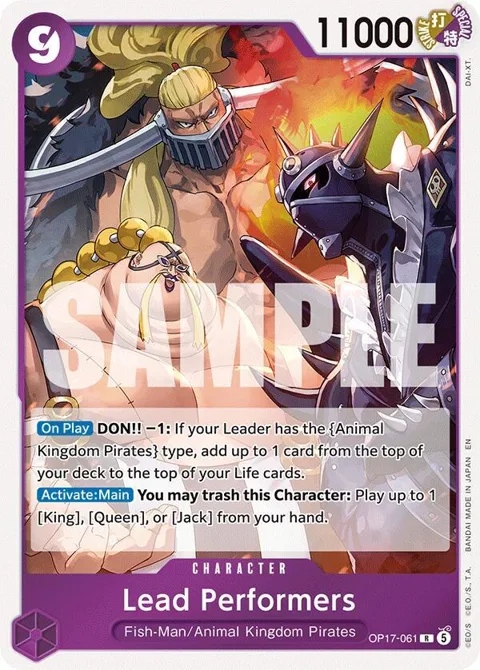 Lead Performers OP17-061 One Piece card from The World's Strongest Warriors