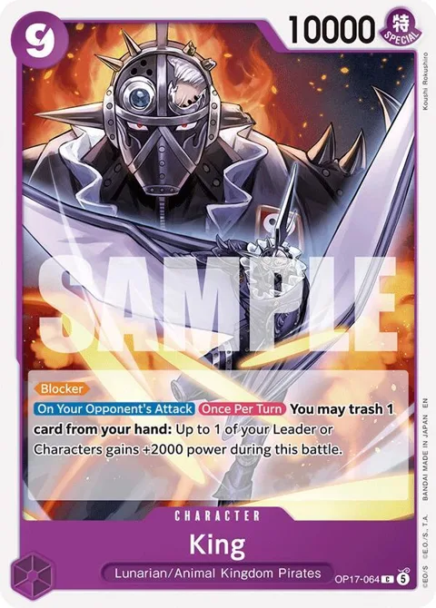 King OP17-064 One Piece card from The World's Strongest Warriors