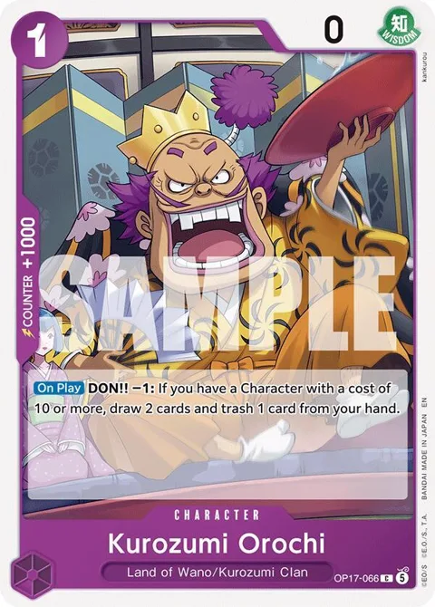 Kurozumi Orochi OP17-066 One Piece card from The World's Strongest Warriors