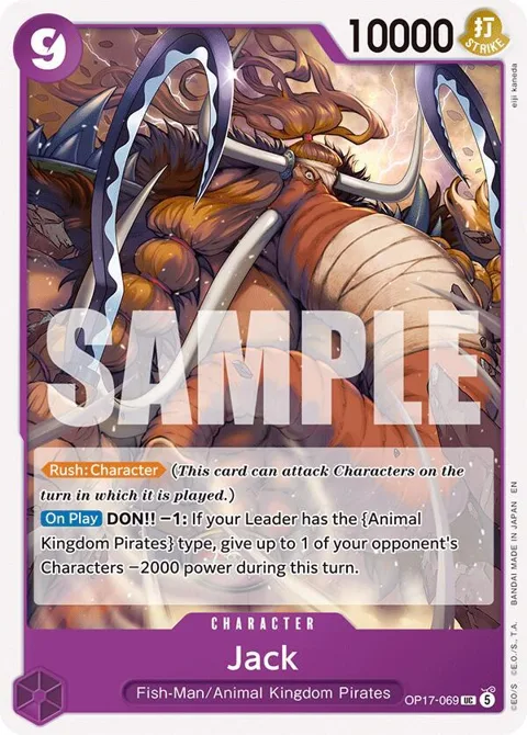 Jack OP17-069 One Piece card from The World's Strongest Warriors