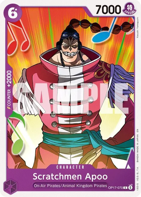 Scratchmen Apoo OP17-070 One Piece card from The World's Strongest Warriors