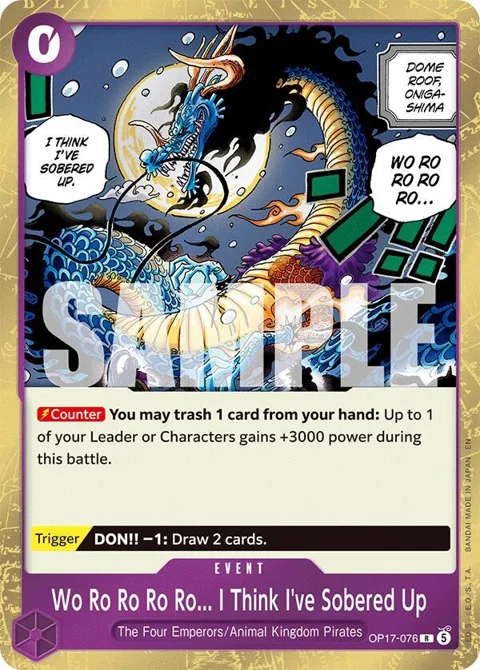 Wo Ro Ro Ro Ro... I Think I've Sobered Up OP17-076 One Piece card from The World's Strongest Warriors