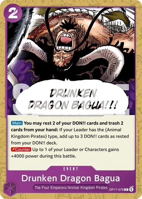 Drunken Dragon Bagua OP17-078 One Piece card from The World's Strongest Warriors