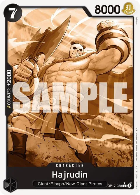 Hajrudin Pandaman Art OP17-088 One Piece card from The World's Strongest Warriors