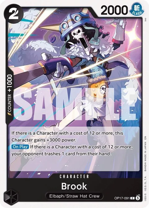Brook OP17-091 One Piece card from The World's Strongest Warriors