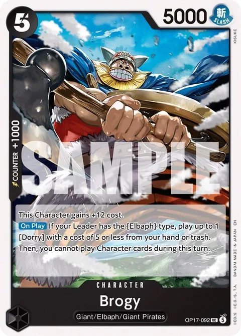 Brogy OP17-092 One Piece card from The World's Strongest Warriors