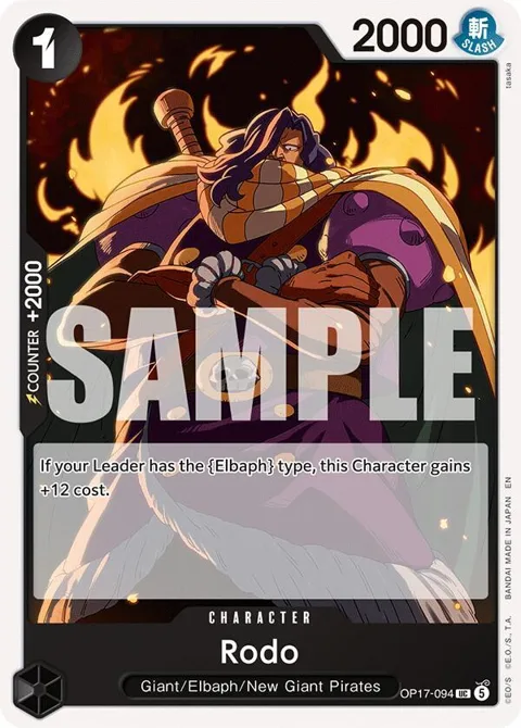 Rodo OP17-094 One Piece card from The World's Strongest Warriors