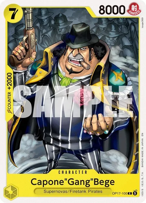 Capone"Gang"Bege OP17-100 One Piece card from The World's Strongest Warriors