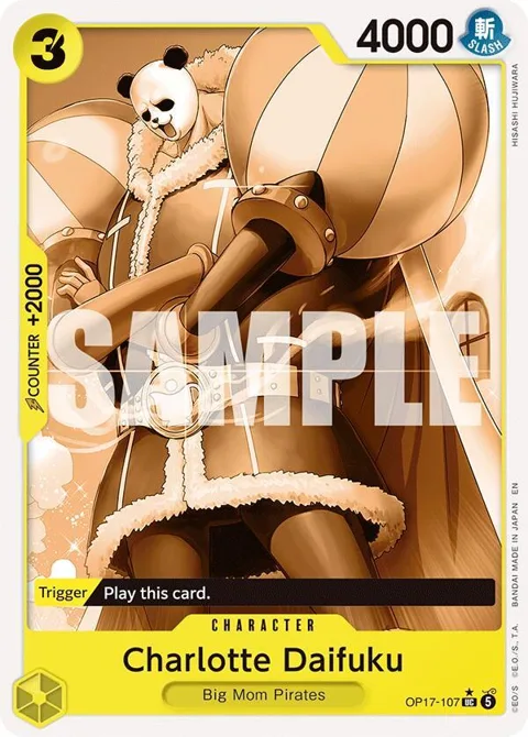 Charlotte Daifuku Pandaman Art OP17-107 One Piece card from The World's Strongest Warriors