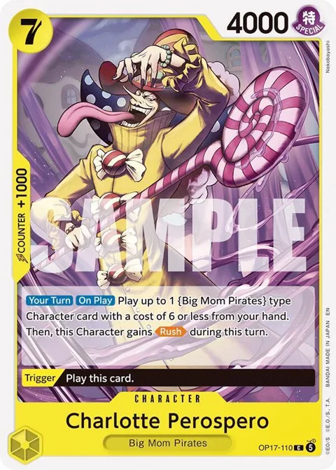 Charlotte Perospero OP17-110 One Piece card from The World's Strongest Warriors