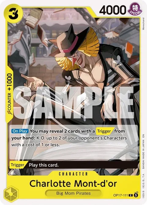 Charlotte Mont-d'or OP17-111 One Piece card from The World's Strongest Warriors