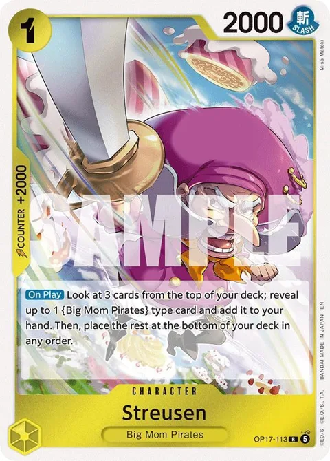 Streusen OP17-113 One Piece card from The World's Strongest Warriors